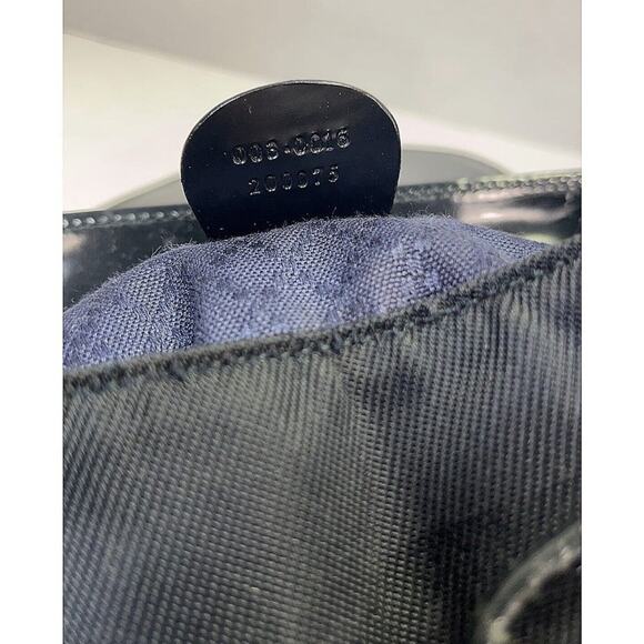 Authentic GUCCI Backpack Bamboo Handle/ Closures Black Patent Leather/Leather - Picture 3 of 12